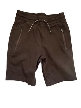 Boys GapFit Black Zip-Pocket Athletic Shorts